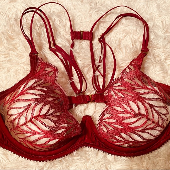 Tisja Damen - Sphinx Underwire Bra, Size Large, Red - Picture 4 of 10